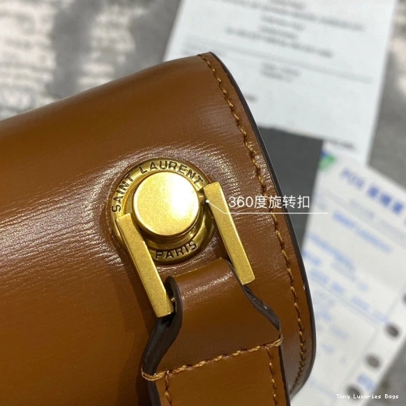 Tony Luxuries IN LEATHER YSL LOULOU CARRE SMOOTH SATCHEL 0726